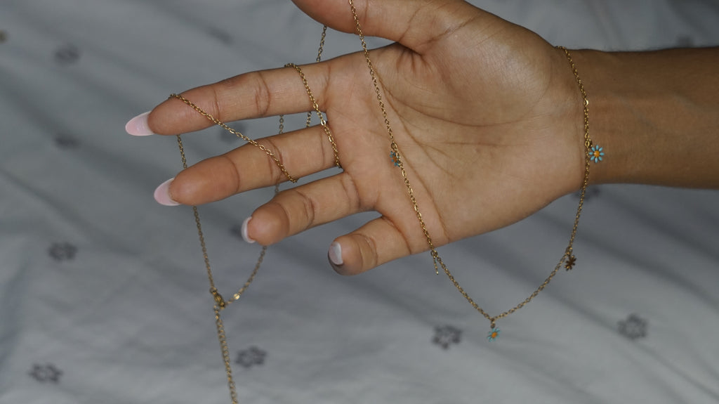 Blue Daisy Waist Chain