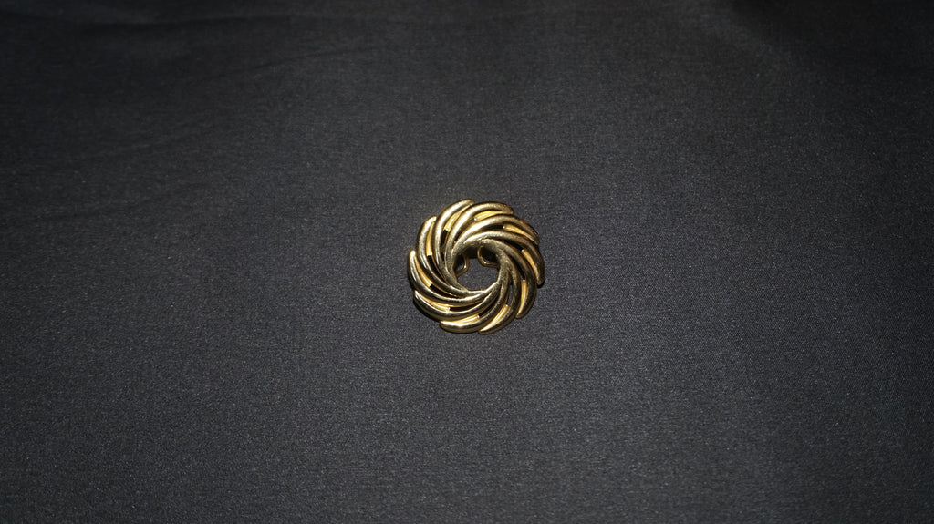 Bague dorée ajustable tressée en spirale